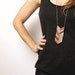 NEW LENGTH  COLO - Laser cut, walnut necklace, color 30"