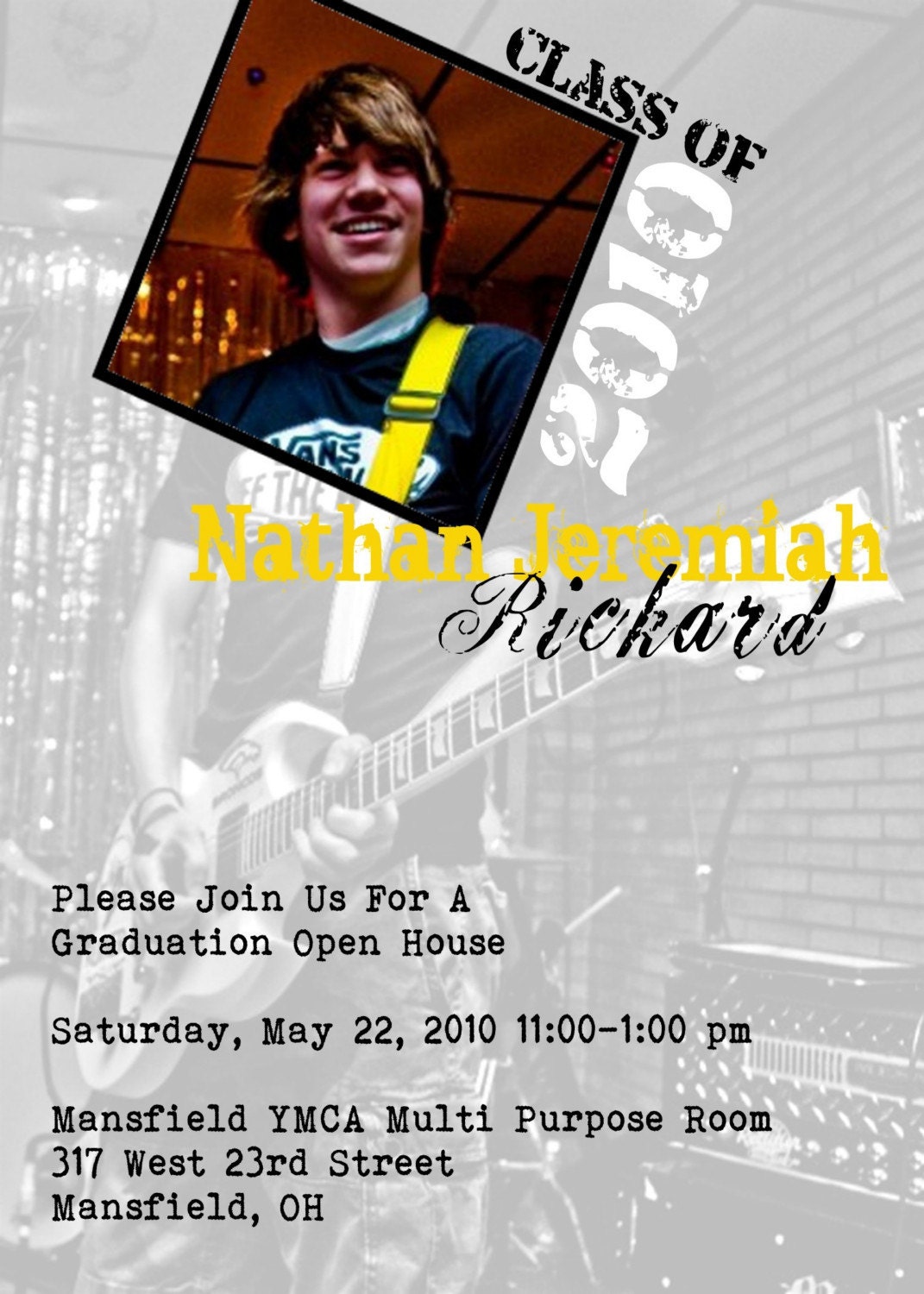 Graduation Announcement -- 5x7 Printable Digital File