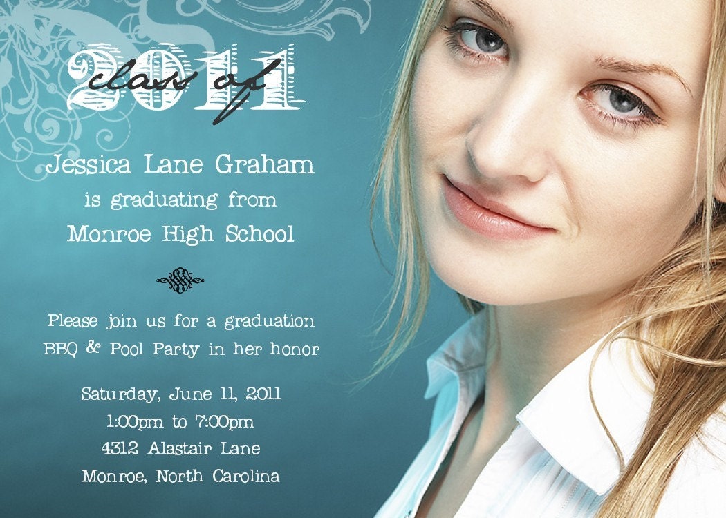 Graduation Announcement -- 5x7 Printable Digital File