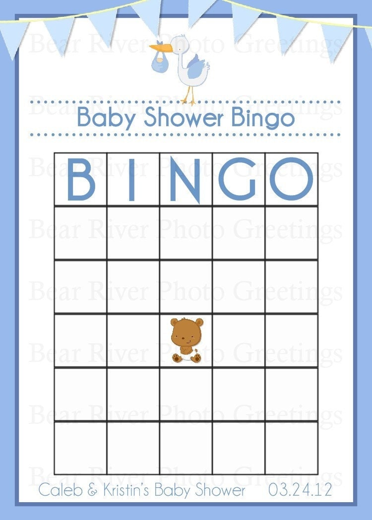 blank baby shower bingo cards