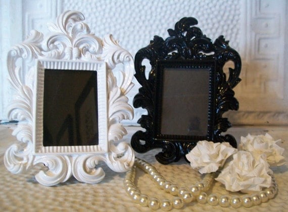 1 WEDDING TABLE Number Picture Frames-Black-White-6 colors-Baroque Ornate Vintage Frame-Chalkboard Vinyl-Wedding-Reception-Wedding Ideas-PBK