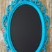 FRAMED CHALKBOARD-Any Color-Teal-Baroque Ornate Vintage Frame Chalkboard & Vintage Wall Mirror-Nursery-PBK-Kitchen Chalkboard