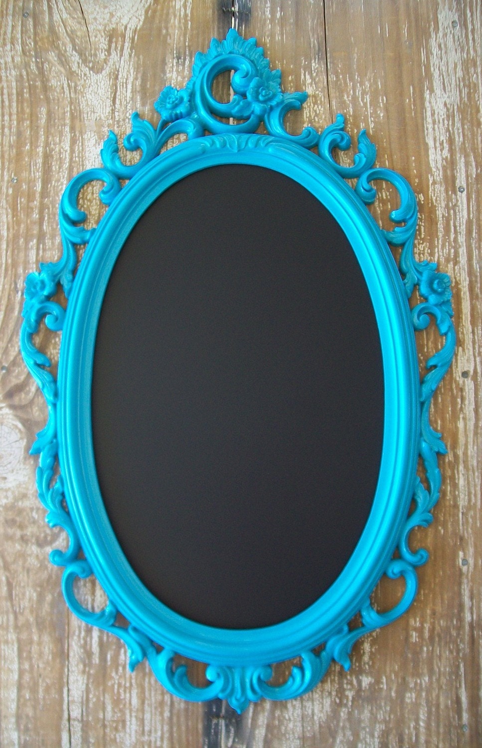 FRAMED CHALKBOARD-Any Color-Teal-Baroque Ornate Vintage Frame Chalkboard & Vintage Wall Mirror-Nursery-PBK-Kitchen Chalkboard