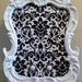 8x10 Baroque Ornate Vintage Picture Frame-Photo Frame-Black and White Damask-Chalkboard-Frame-White-AnY Color-Shabby Chic-Nursery-Mirror