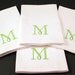 Single Initial Monogram Embroidered Cotton Napkins