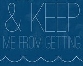 You Anchor Me - 5 x 7 - Typographic Print