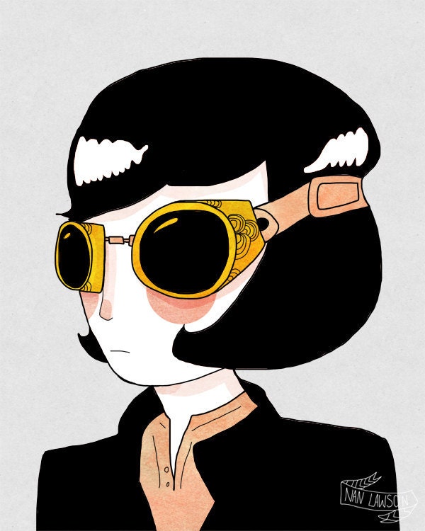 Goggles - 8 x 10 Illustration Print