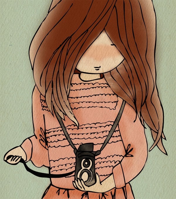 The Photographer - 8 x 10 Illustration Print
