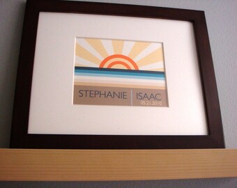 Personalized Wedding Gift - Sunset Print
