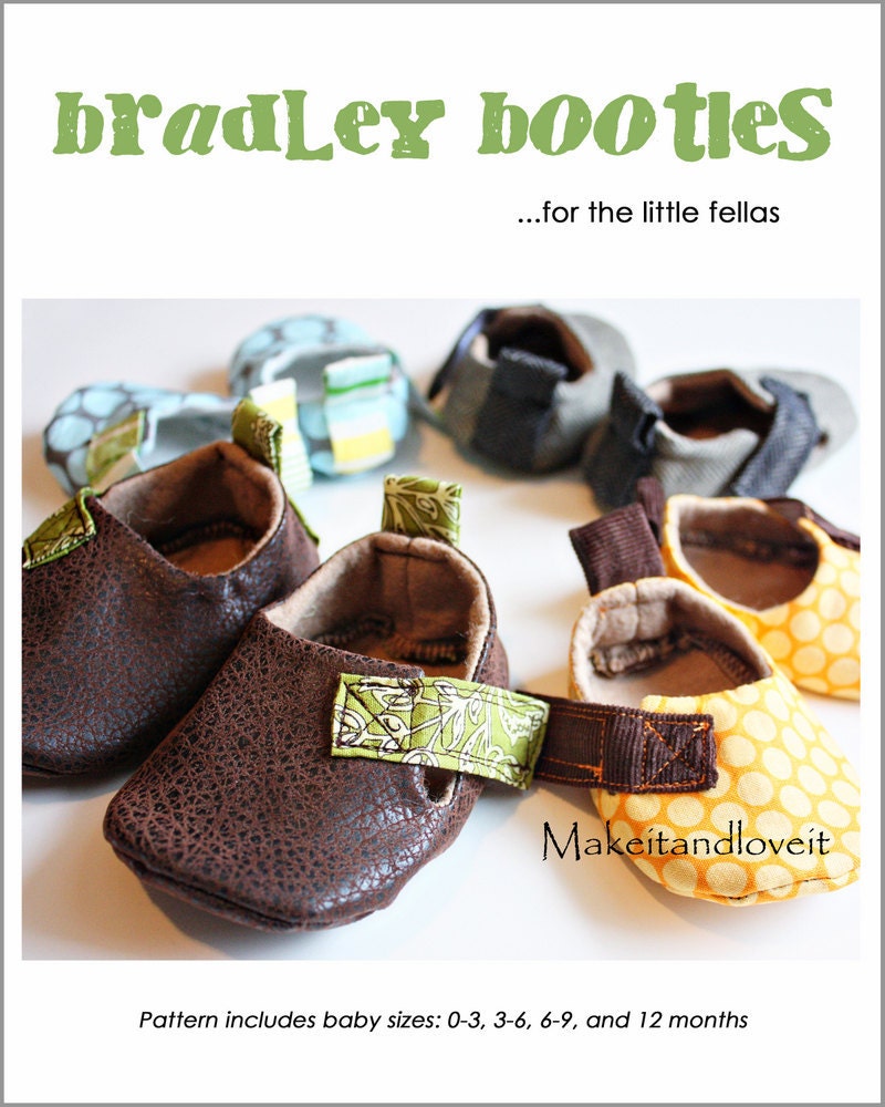 Bradley Baby Booties - PDF sewing pattern