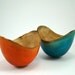 Beautiful Blue and October Orange VI - Sycamore Bowls