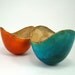 Beautiful Blue and October Orange VI - Sycamore Bowls