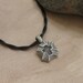 Cross Necklace Pendant on Leather Unisex Necklace