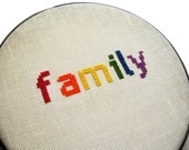 Family modern cross stitch