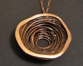 Copper Pendant - Crater Inspired - Copper Necklace - Geode Agate Design - Copper Jewelry - jamiespinello