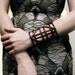 Copper Cuff bracelet - Warrior cage cuff - Iron Maiden - Skeletal Jewelry - Automaton inspired
