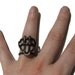 Copper Ring - Automaton Ring - Cage Design - Blackened and Sanded Finish - Adjustable fit