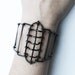 Cage Bracelet - Armor Jewelry - handmade out of copper - long version - handmade jewelry