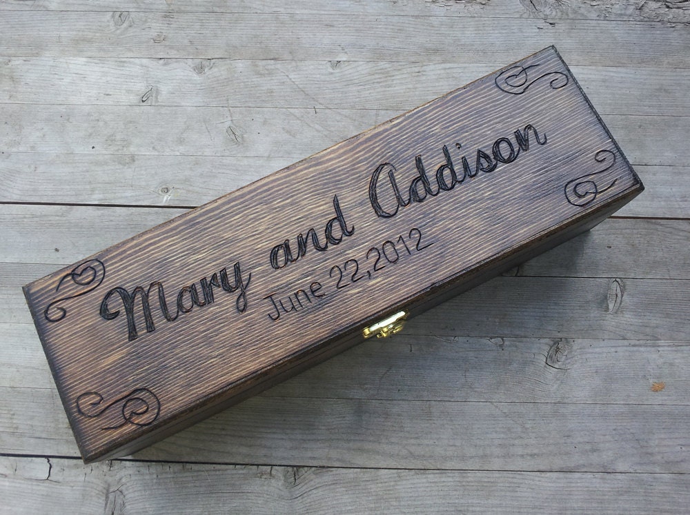 Custom Wine Box, Memory Box, Time Capsule for Your Wedding Day, Anniversary or any other Special Occasion