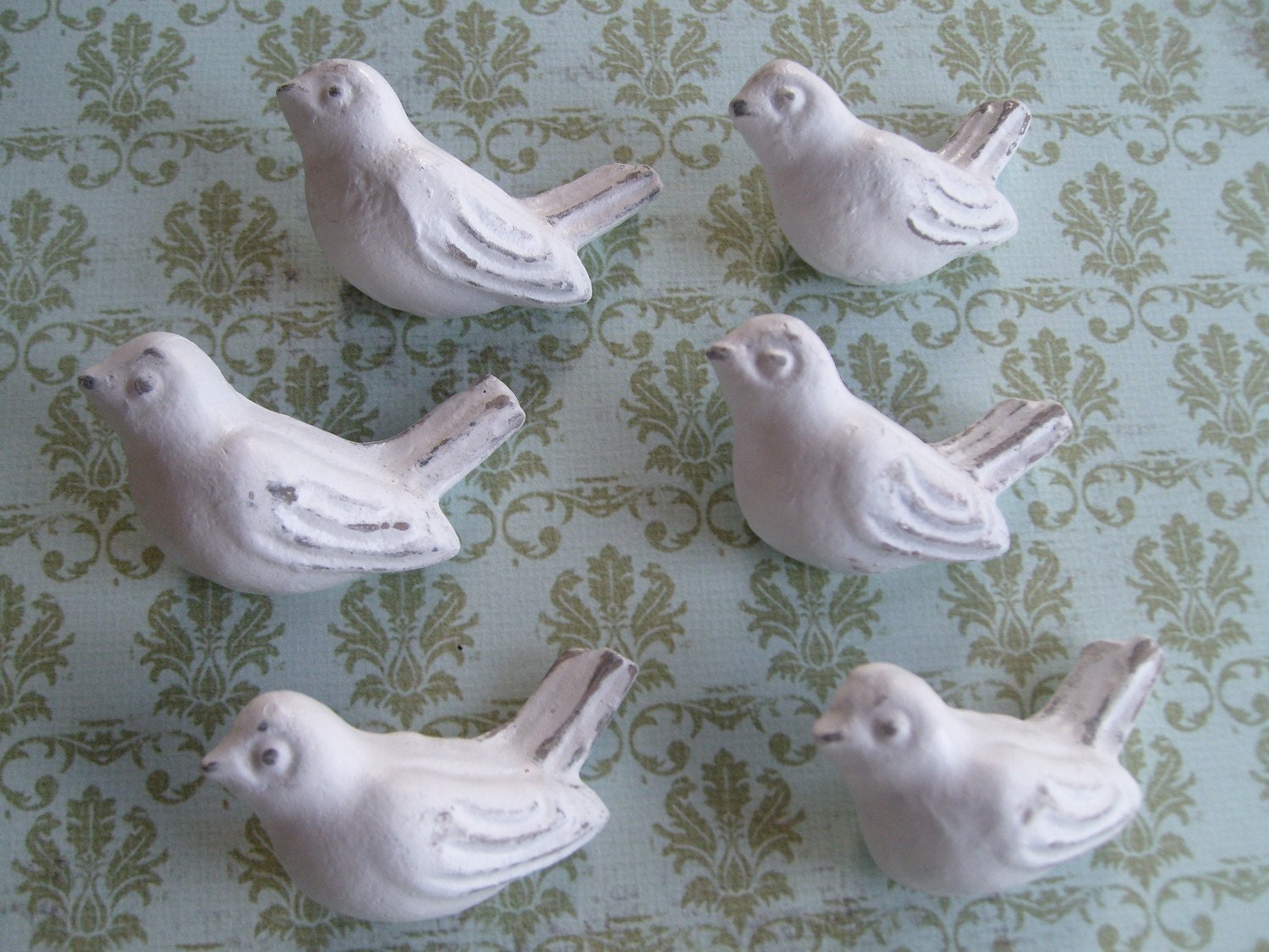 Shabby chic home, 2 bird knobs, best seller knobs or drawer pulls