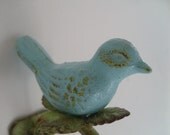 2 bird hooks robins egg blue and green storage and organization housewares housewarming gift