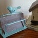 Bird business card holder, mothers day, as seen in Bird Talk magazine,shabby chic robin's egg blue, 26 more colors