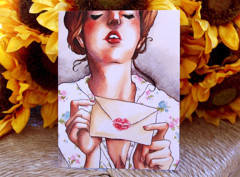 Letter Lover Art Print Card