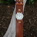 Hand-Crafted Big and Bold Deep Brown Leather Watch for Men and Women