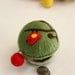 Wool coin purse -- little bird on a branch( green)
