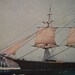 1952 Currier and Ives Clipper Ship Print - Red Jacket - Vintage Americana Folk Art Illustration