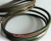 Unisex Upcycled Eco-Friendly Vintage Copper Wire Bangle - Encircled