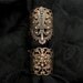 Aegis Ring - Copper Filigree and Jonquil Satin Swarovski Armor Ring