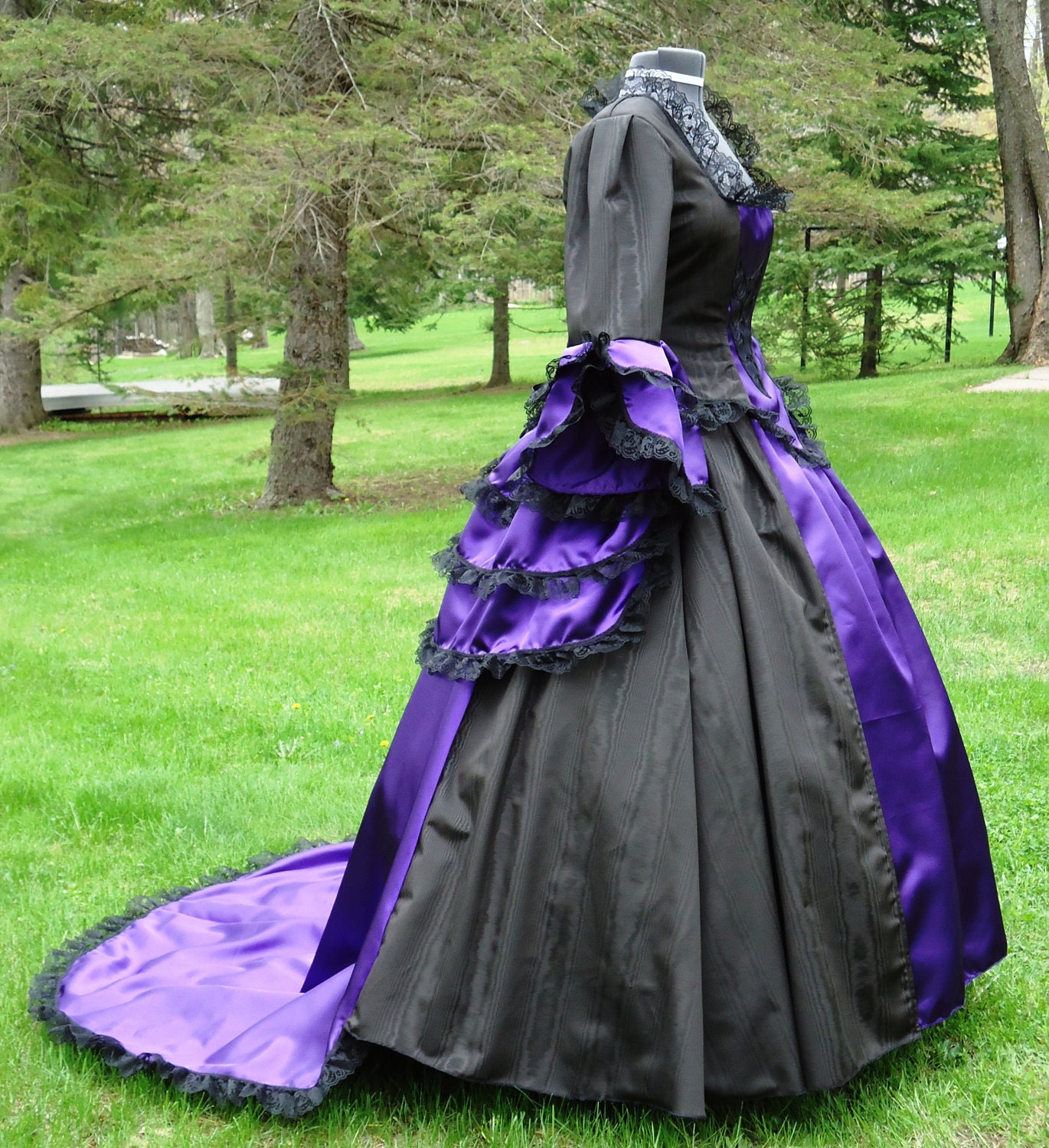 Victorian Pirate Bustle Gown Steampunk Dress Renaissance Costume SASS