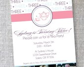Princess Tea Party - Custom Birthday Invitation
