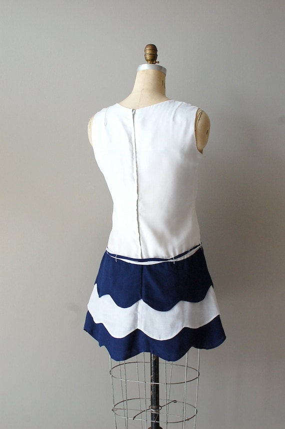 1960s dress / 60s mini dress / Nautical Mile