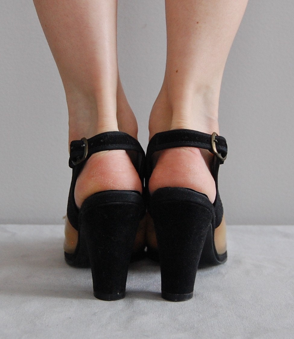 vintage 1940s AFFECTIONATELY YOURS peeptoe heels