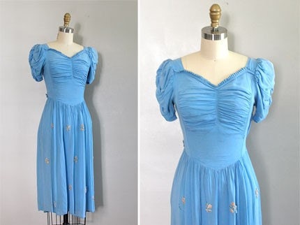 r e s e r v e d...vintage 1930s Blythe Spirit chiffon dress