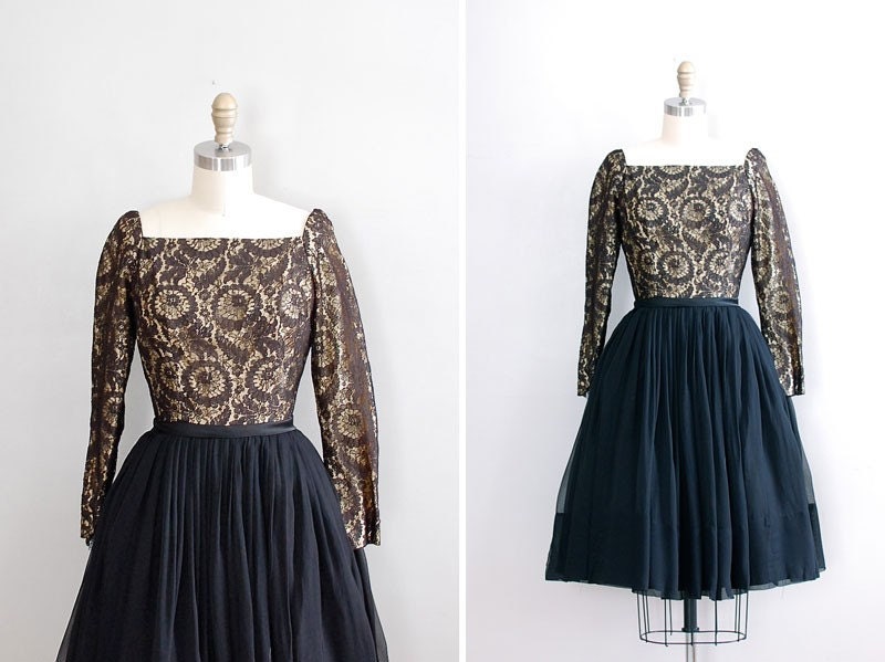 vintage 1950s Promises, Promises lace dress