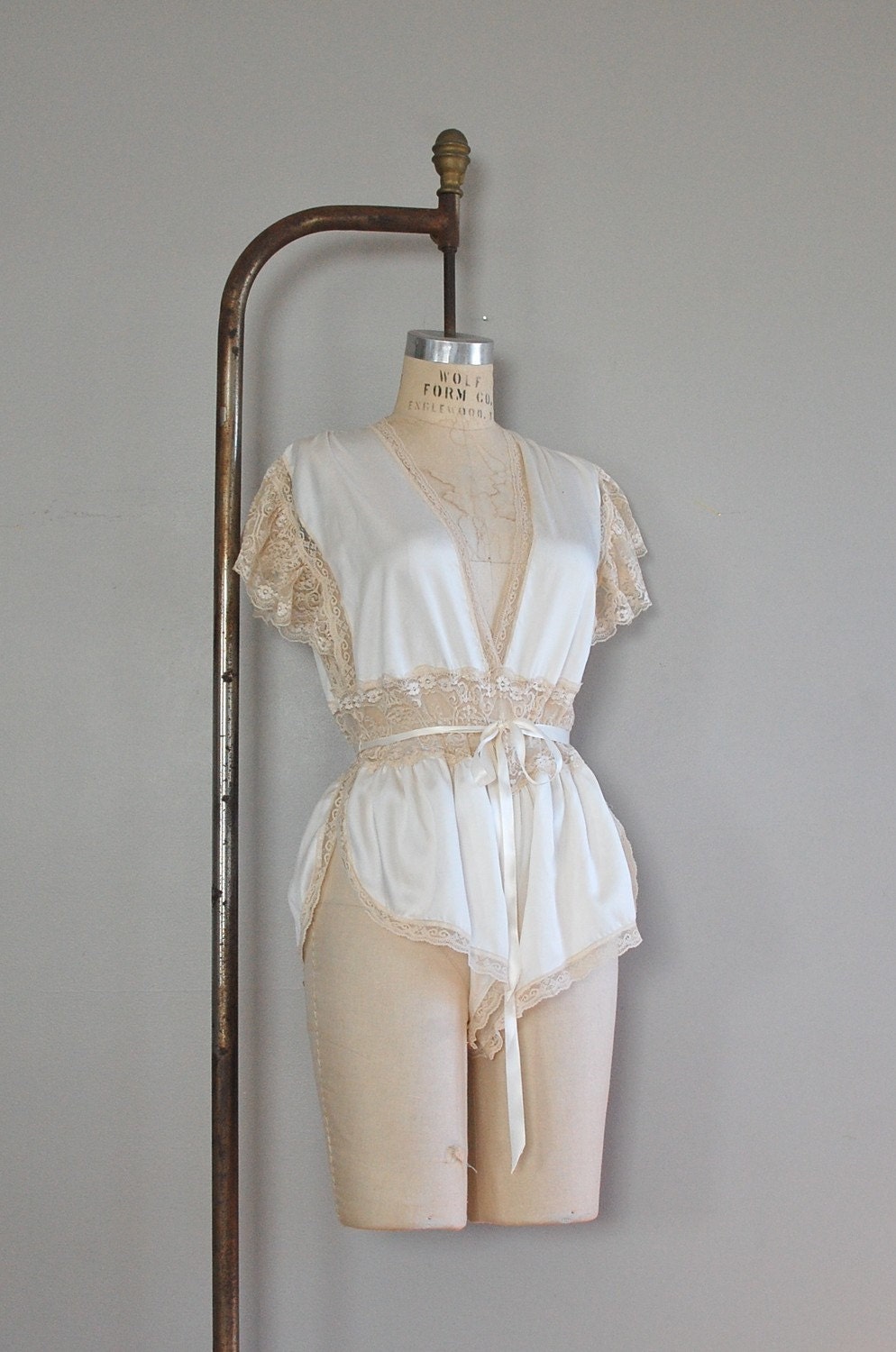 vintage 1970s Boudoir Lace romper