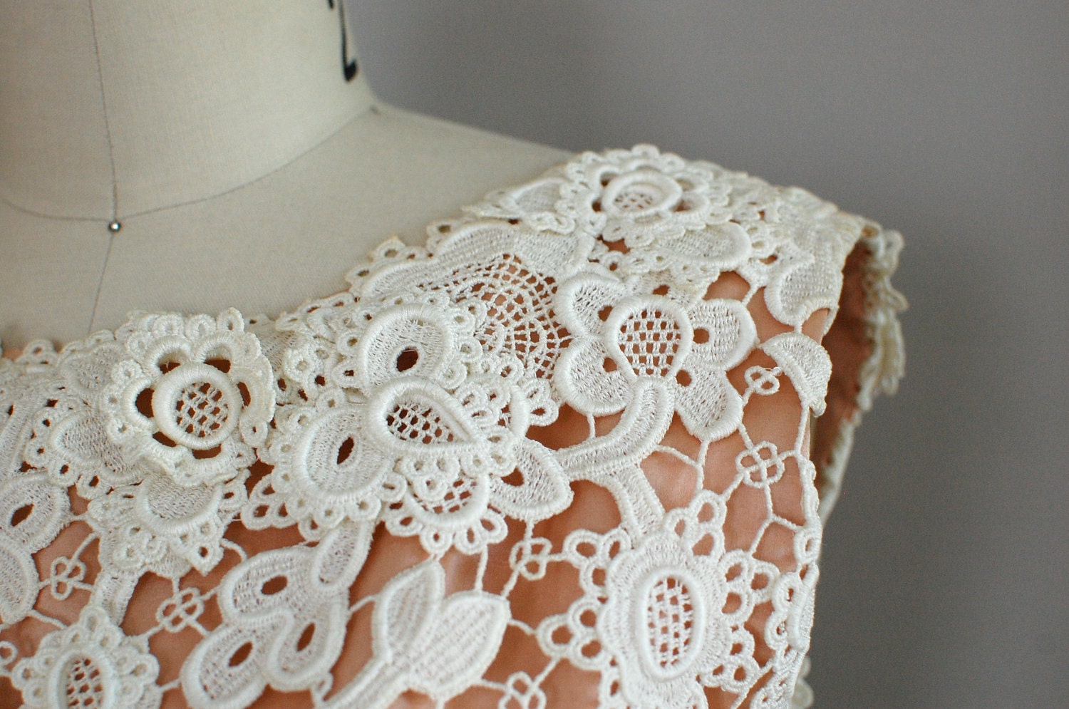r e s e r v e d...vintage 1960s Norman Norell lace dress