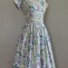 1950s dress / 50s dress / Pen and Ink Drawing