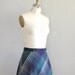 plaid skirt / 70s wool plaid skirt / Bluette Plaid