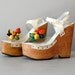 platform shoes / 1970s wood platforms / Carmen Miranda platforms