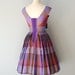 r e s e r v e d...1950s dress / plaid 50s dress / Trillby Plaid dress