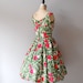 1950s dress / floral print 50s dress / Les Arts Florissants
