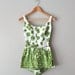 1960s swimsuit / vintage bathing suit / Moss Medallion
