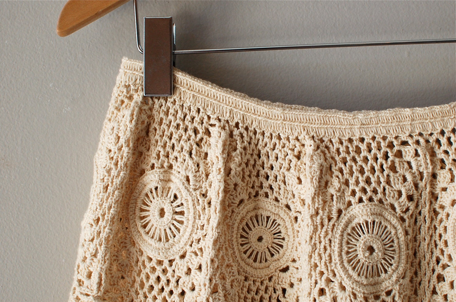 crochet dress / 70s cotton knit two-piece / Sausalito dress