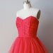 1950s dress / strapless tulle 50s dress / Fools Rush In