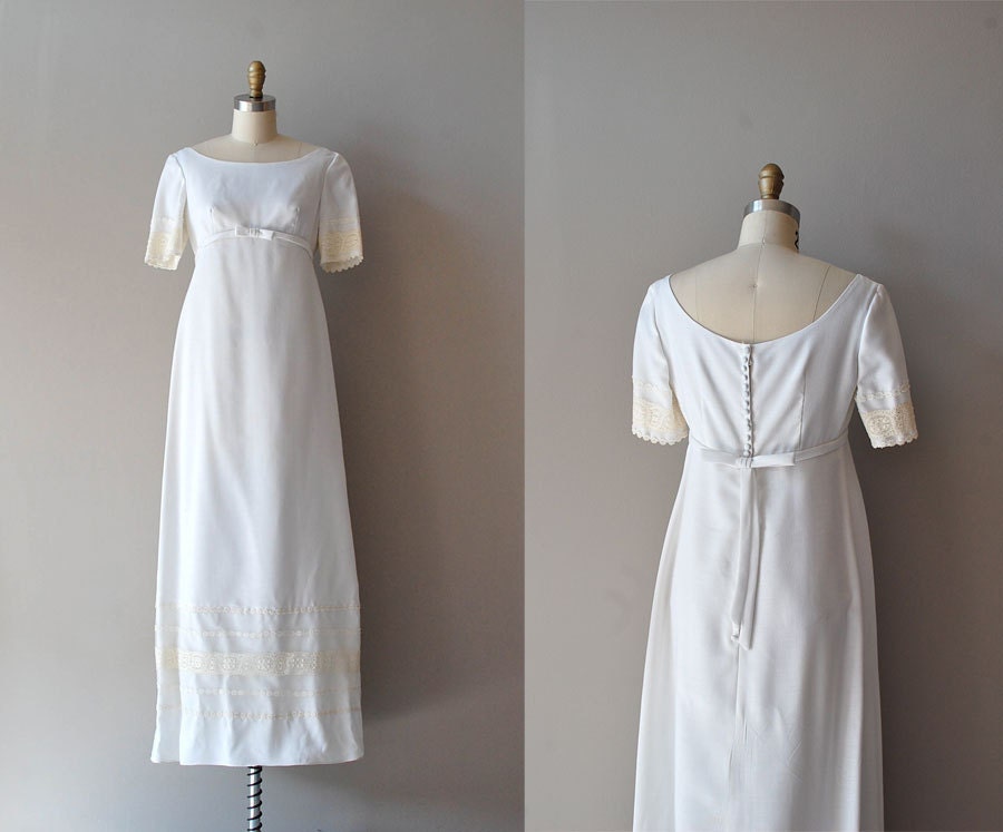 60s wedding dress / 1960s white maxi dress / Emma dress