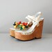 platform shoes / 1970s wood platforms / Carmen Miranda platforms